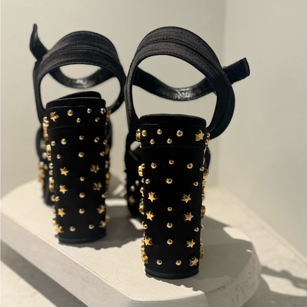 Black and Gold Platform Heels - Picture 5 of 10